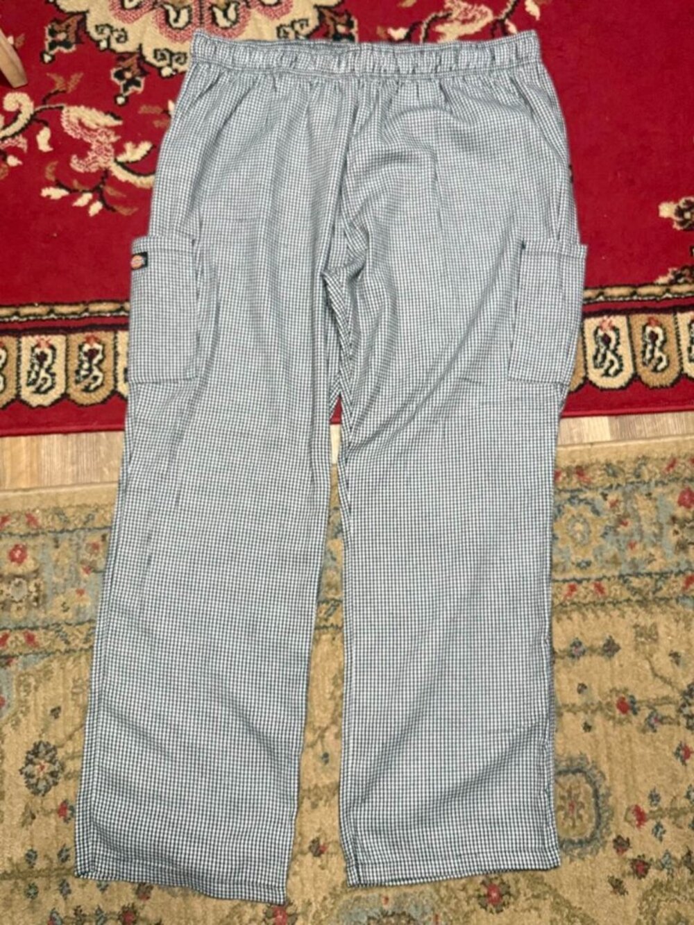 Dickies houndstooth drawstring chef pants
